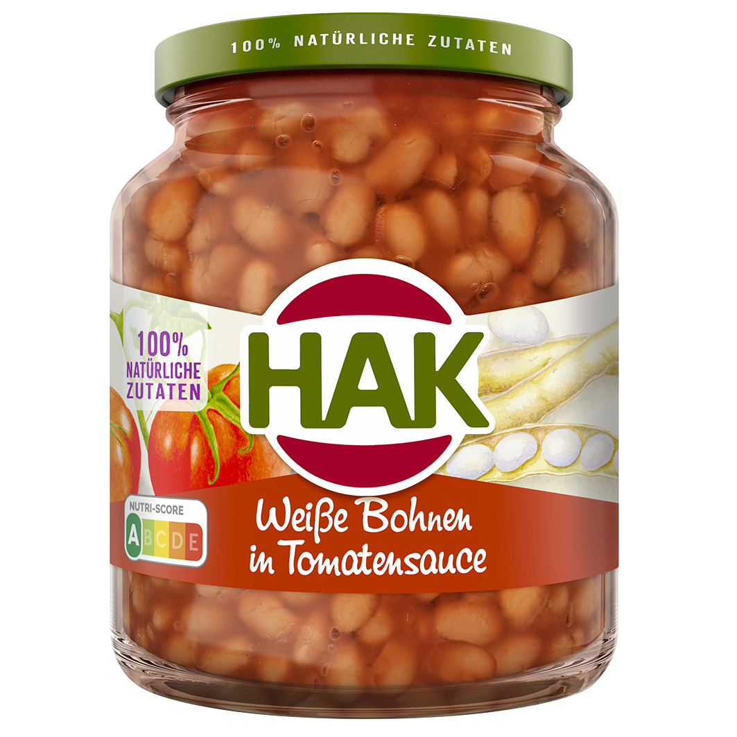 HAK Weisse bohnen in tomatensauce 370 DU 8720600136108 FRONT lowres