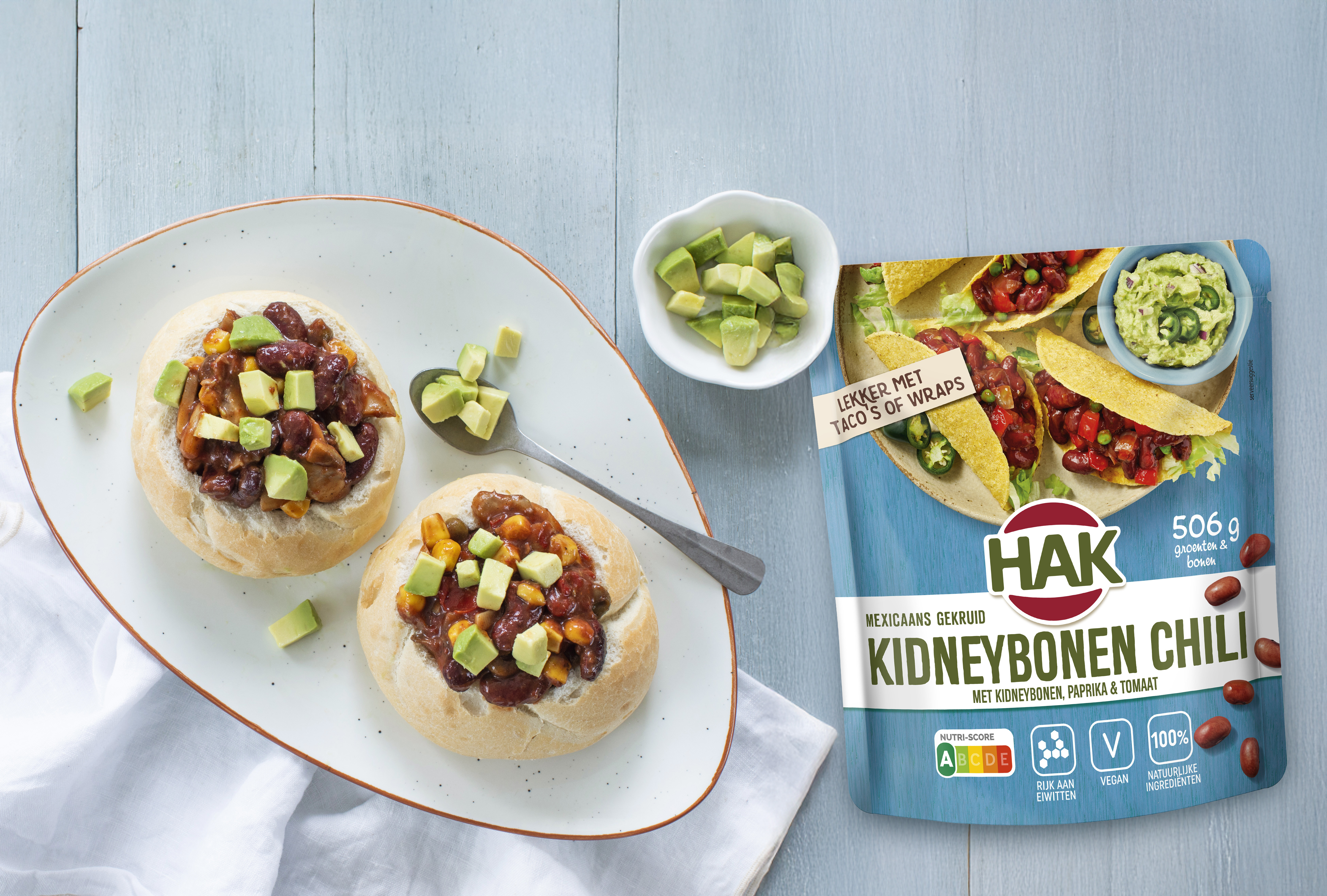 HAK Gevuldbroodje kidneybonen chili
