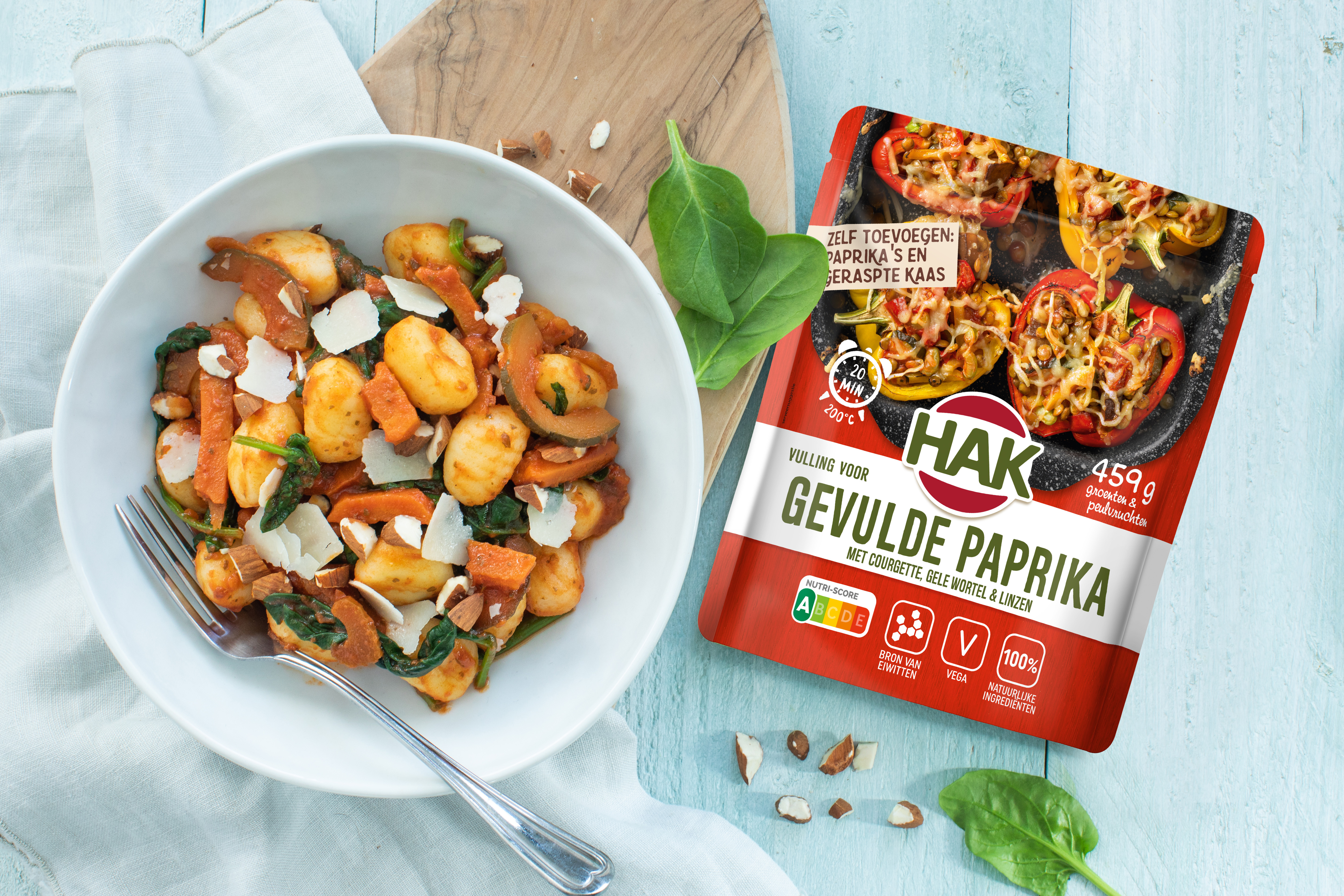HAK Gnocchi gevulde paprika