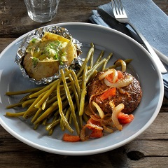 Haricots Verts Met Gepofte Aardappel